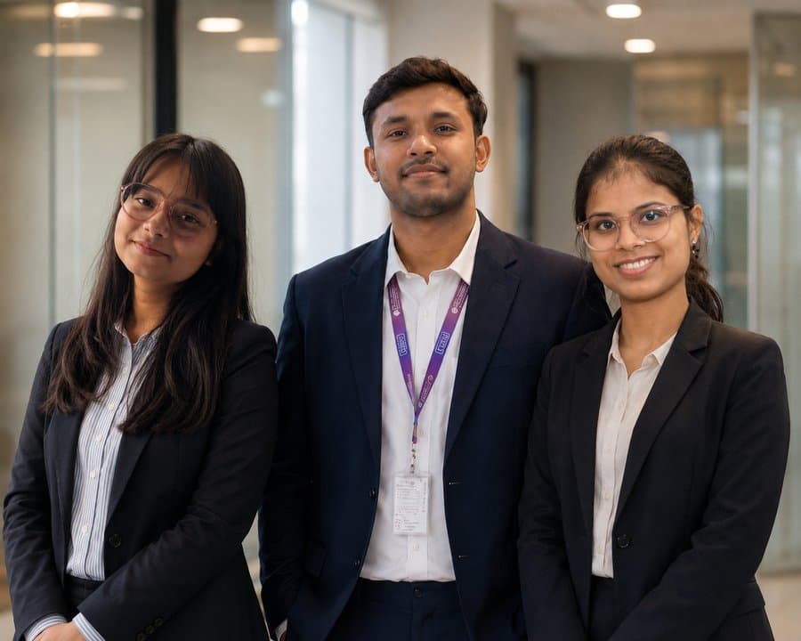 Ayush, Komal & Anushka — the AKA AI Studio founders